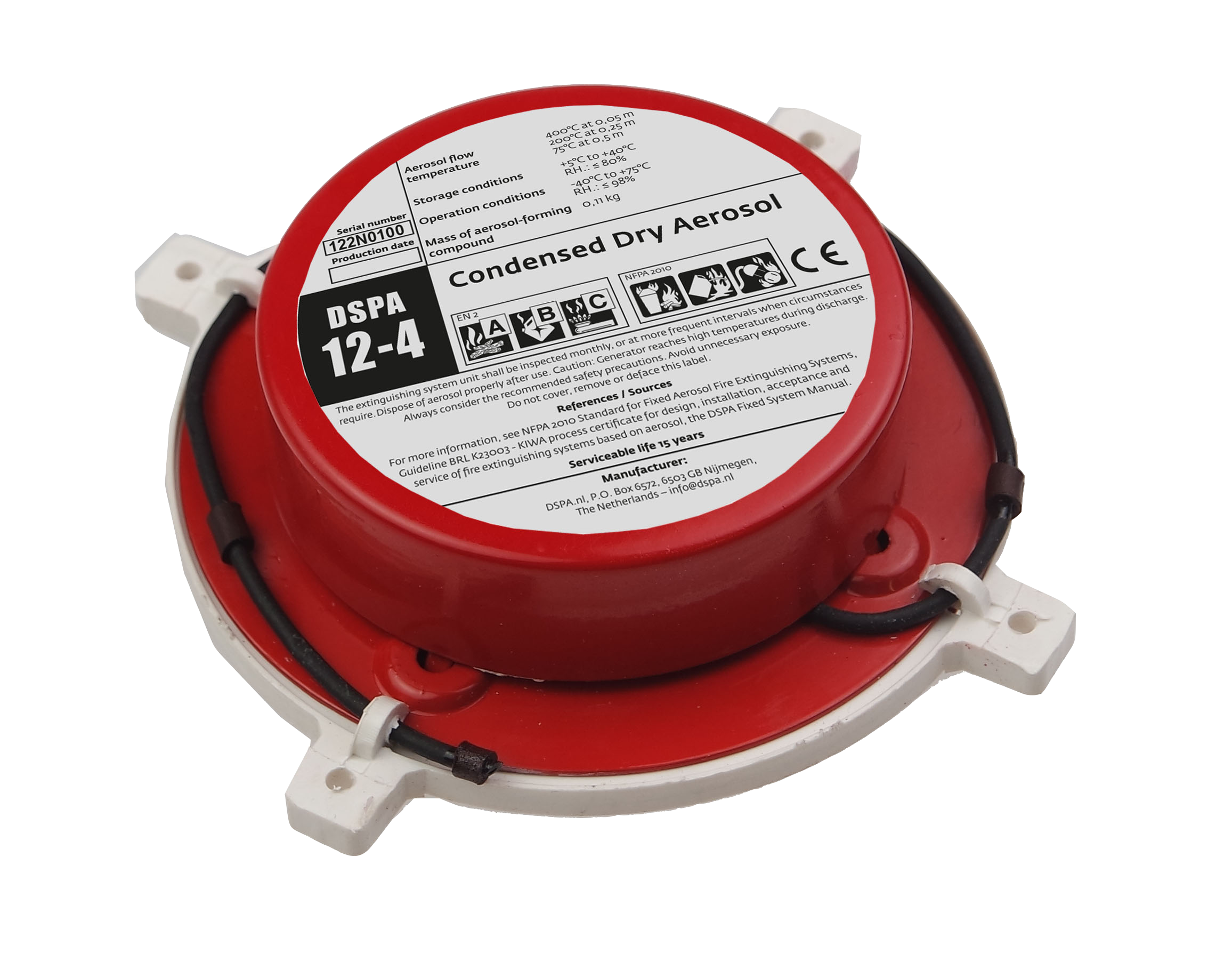 Das Bild zeigt einen Aerosolgenerator DSPA 12-4 mit thermischer Auslösung.